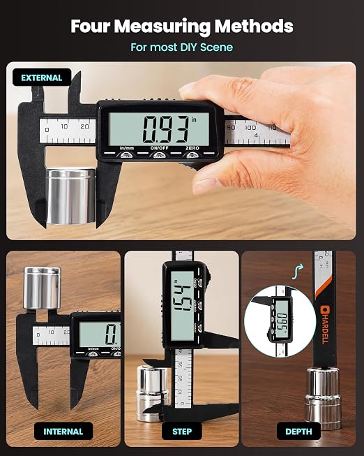HARDELL Digital Caliper, Rechargeable Plastic Caliper - Image 7
