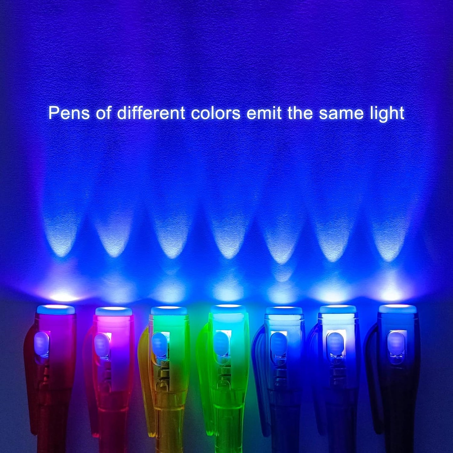Invisible Ink Pens, Upgraded Spy Invisible Ink Pen with UV Light Magic Marker for Secret Message and Kids Christmas Goodies Bags Toy (7pcs)