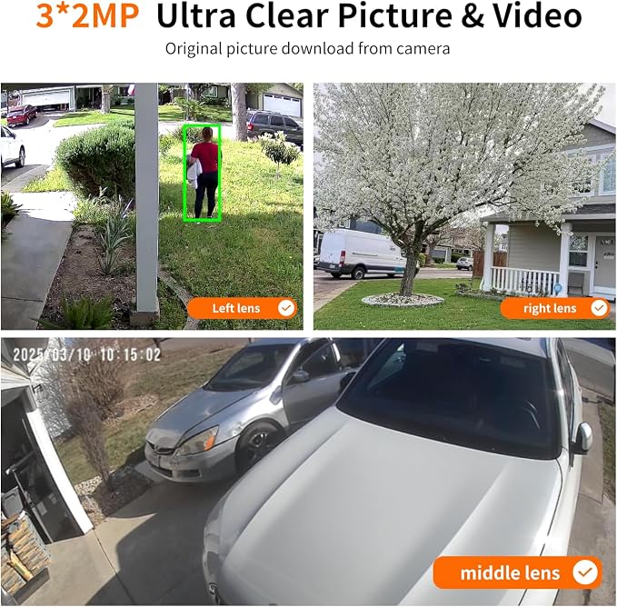 Triple Lens Outdoor Wireless Security Camera, Outdoor Cameras - Image 4
