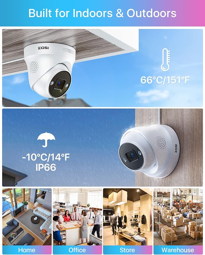 ZOSI 4K Spotlight PoE Security Camera System - Image 7