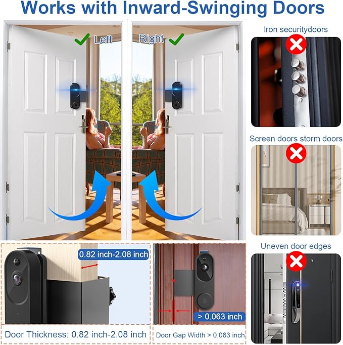 Anti-Theft Doorbell Mount No Drill Compatible - Image 3