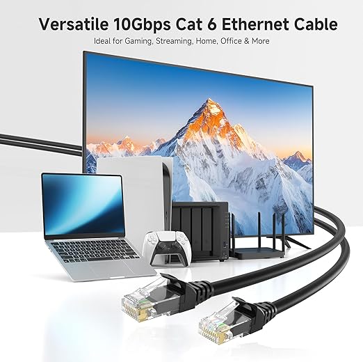 Cable Matters 10Gbps Snagless Long Cat 6 Ethernet Cable - 150ft - Image 2