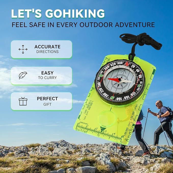 Compass Hiking Survival, Wilderness Survival Compass - Image 4