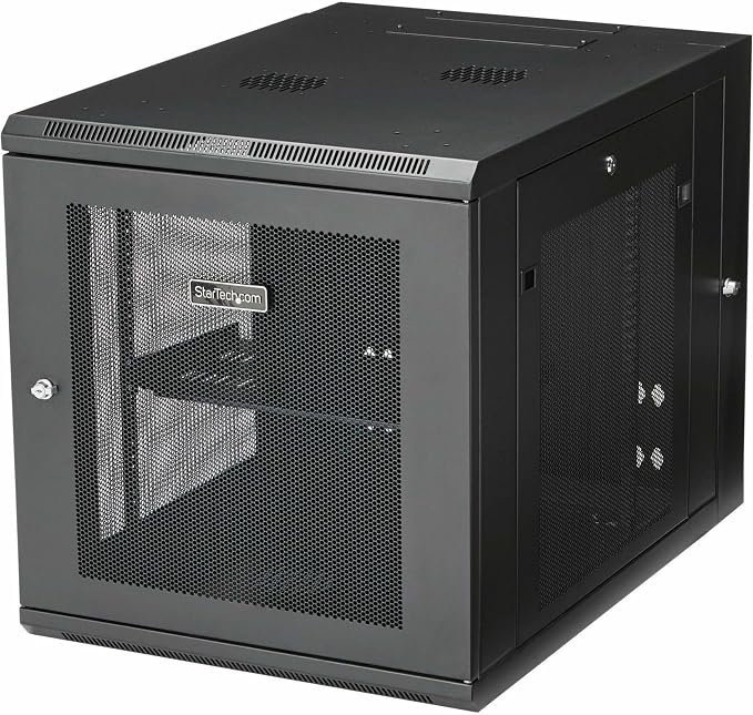 StarTech 4-Post 12U Wall Mount Network Cabinet w/ 1U Shelf, Ships Fully by StarTech
