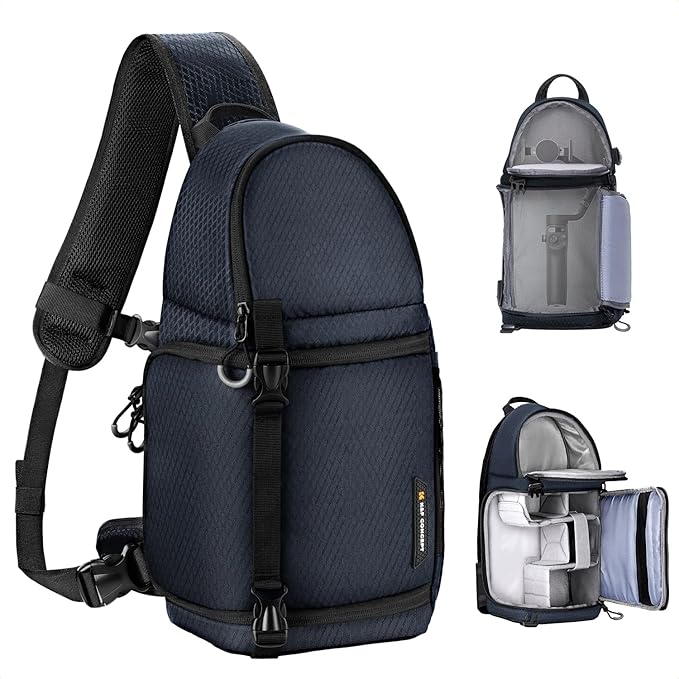 K&F CONCEPT Camera Sling Bag Crossbody Bag Camera Shoulder Backpack by KFCONCEPT