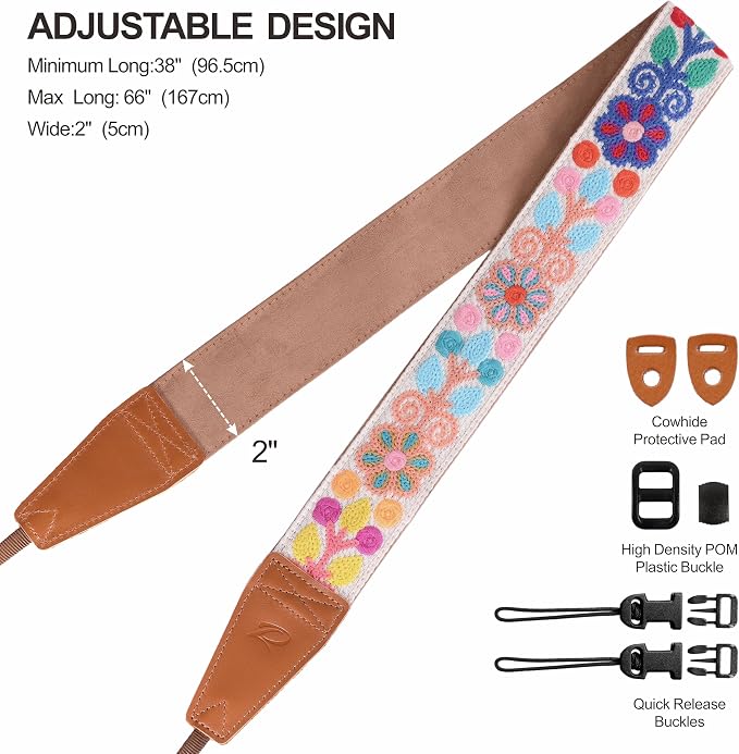 Padwa Lifestyle Colorful Crochet Camera Strap - Image 6