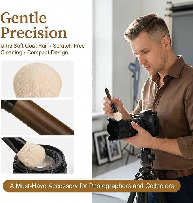 Lens Brush Camera Cleaning Kit for Lenses and Screen Goat Hair Cleaner Pen for - Image 3