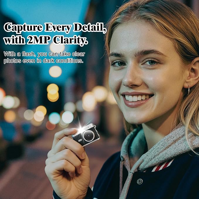 Mini Keychain Camera, Retro 1080P Pocket Camera 32GB Card Ultra-Portable Tiny - Image 5