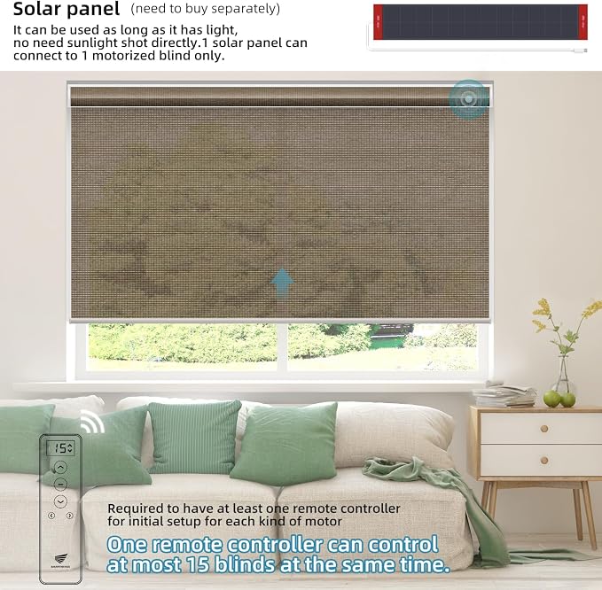 SmartWings Motorized Light Filtering Shades, Work - Image 2