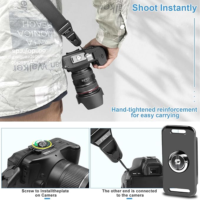 FIEIL Camera Strap with Quick Release Plate, Universal Camera Strap with Quick - Image 4
