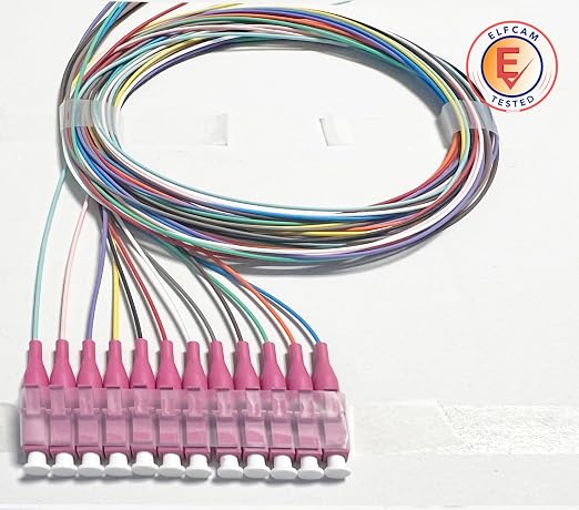 Elfcam® - 12-Fibre LC/UPC OM4 Multimode 50/125um Colour-Coded Optical Fibre - Image 7