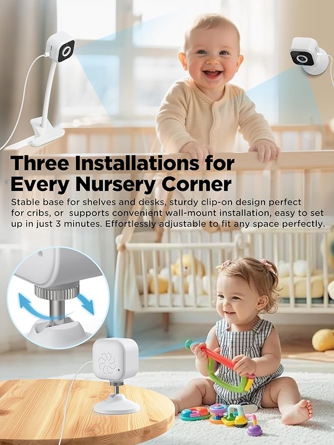 NUOTUN Baby Monitor with Camera and Audio, Baby Monitor No Wifi with Clip - Image 3