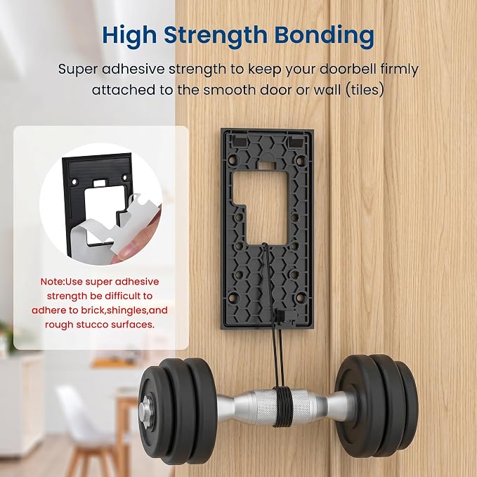 No-Drill Adhesive Doorbell Mount - Image 3