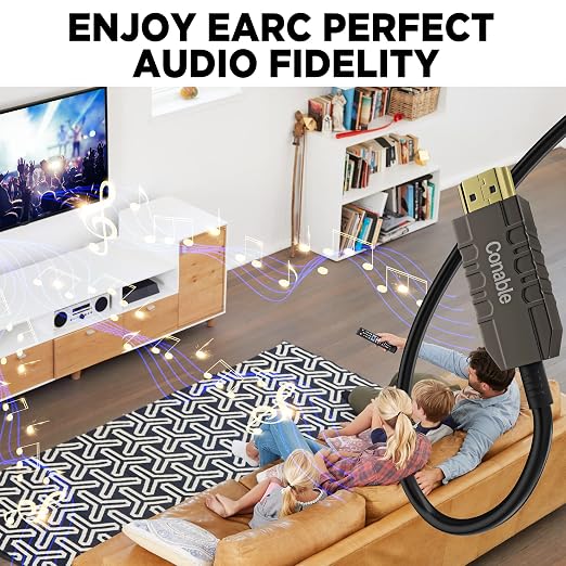 Certified 8K Fiber Optic HDMI 2.1 Cable 75 FT, Real HDMI® Cable, Ultra HD - Image 5