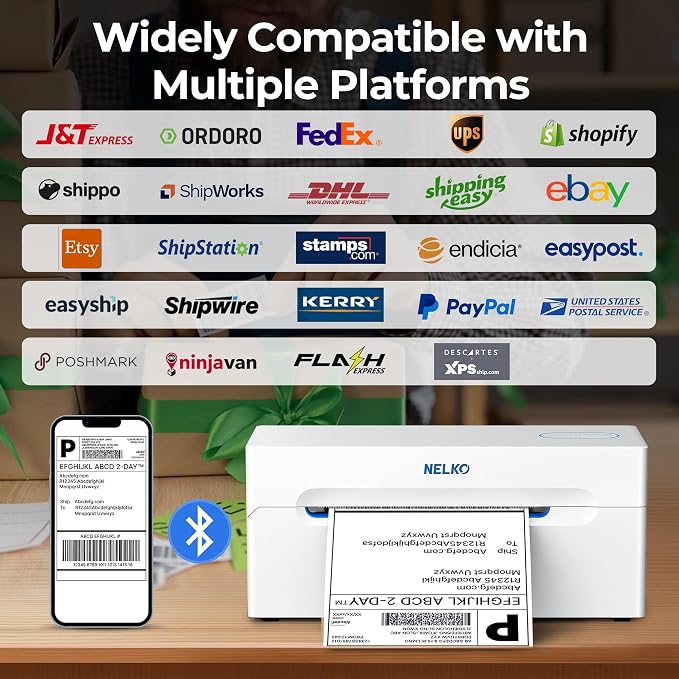 Nelko Bluetooth Thermal Shipping Label Printer, Wireless 4x6 Shipping Label - Image 5