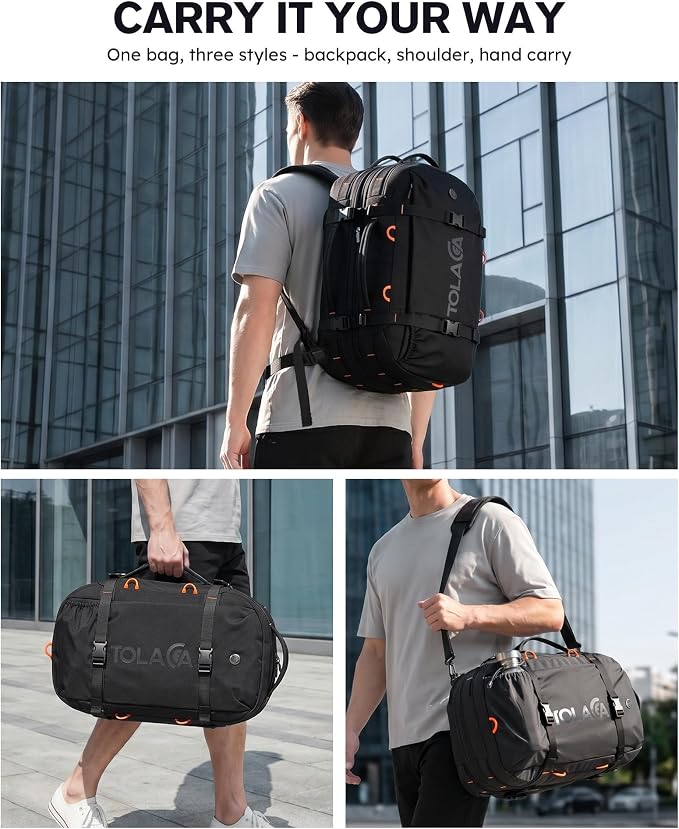 Tolaccea Travel Backpack for Men Women, 40L-50L Carry On Backpack - Image 2