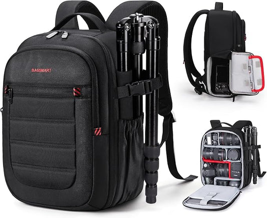 BAGSMART Camera Bag for DSLR, Waterproof Camera Backpacks for Photographers by BAGSMART