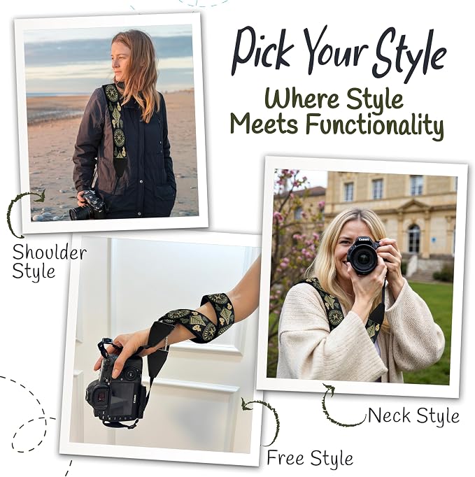 Art Tribute Camera Strap For Photographers Padded Universal Fit Neck Shoulder & - Image 6