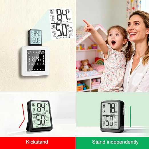 Antonki Room Thermometer, Digital Small Hygrometer Indoor Thermometer Humidity - Image 4