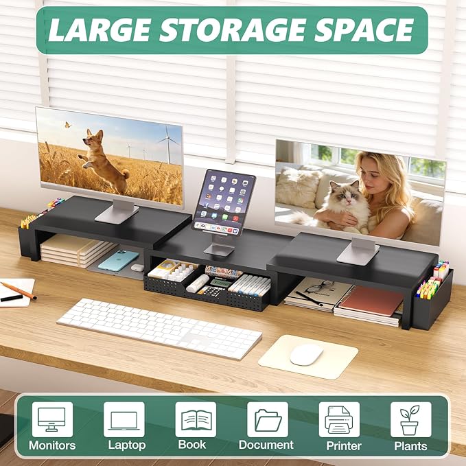 OPNICE Dual Monitor Stand Riser - Image 5