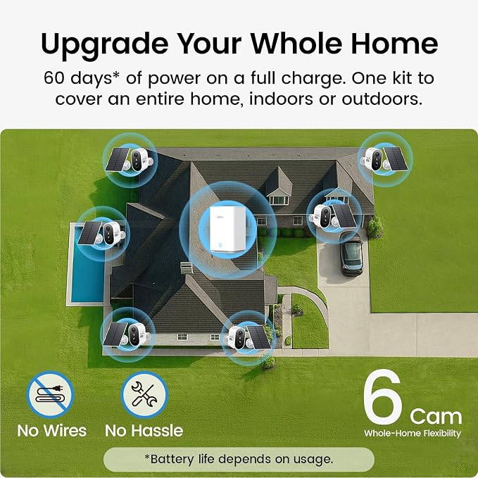 aosu Solar Security Cameras Wireless Outdoor, 2K HD Home Security Camera System - Image 3