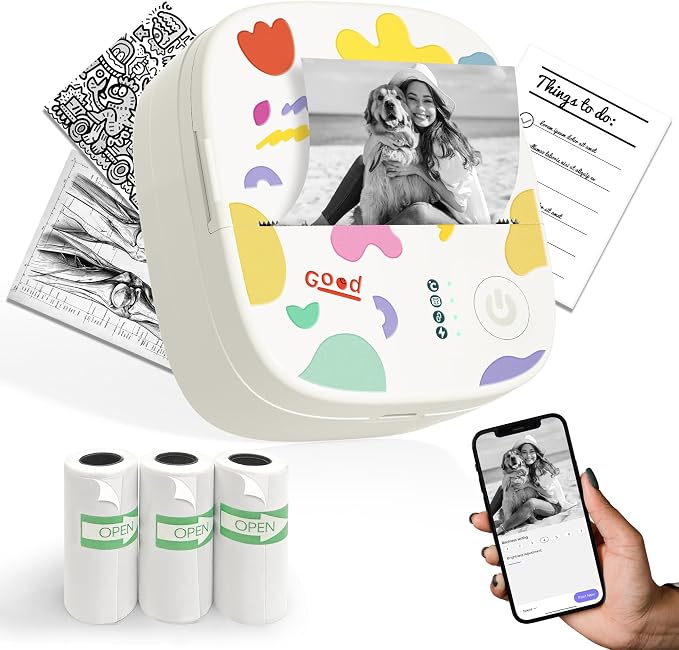 Mini Sticker Printer AHM2, Mini Thermal Printer by PrintJoyShareLove