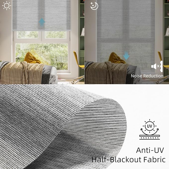 SmartWings Motorized Light Filtering Shades, Work - Image 5