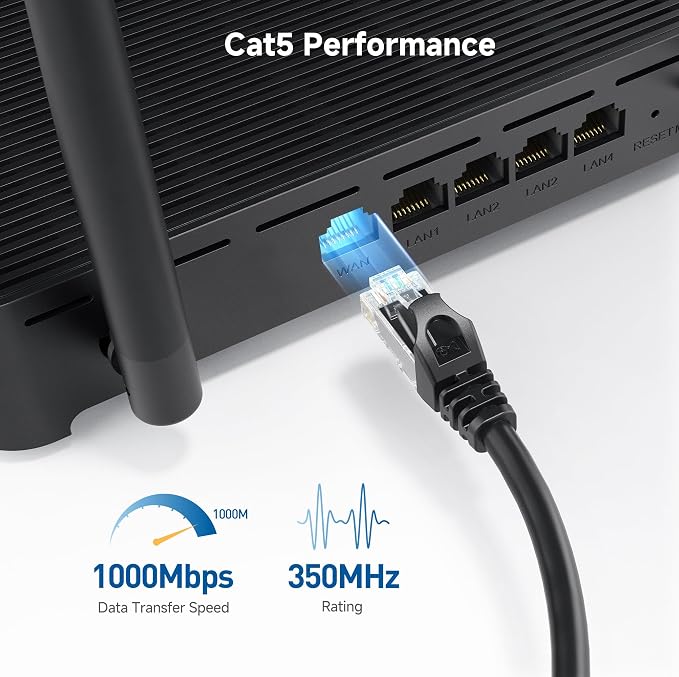 Cable Matters 1Gbps 8-Pack Snagless Cat 5e Ethernet Cable - 10ft - Image 4
