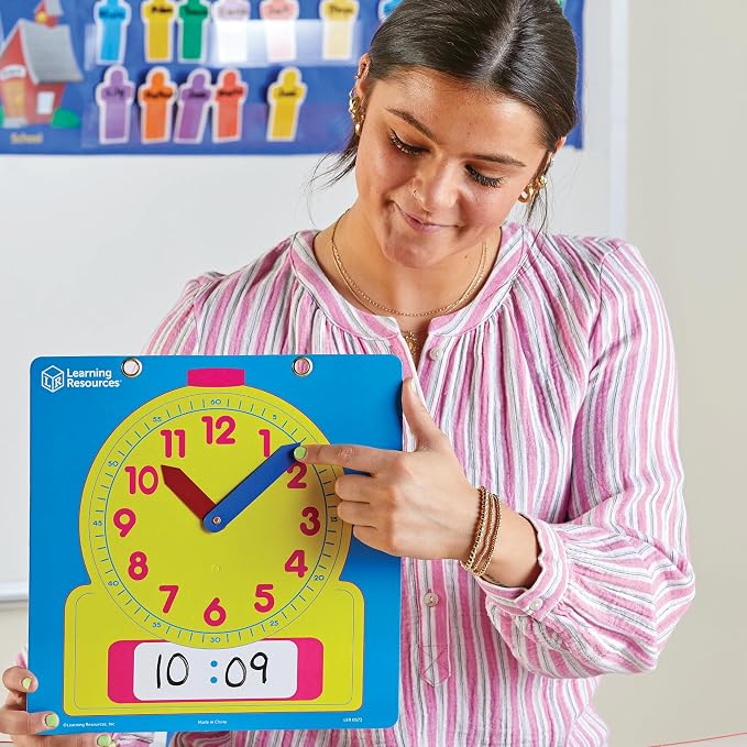 Learning Resources Write & Wipe Demonstration Clock - Image 2