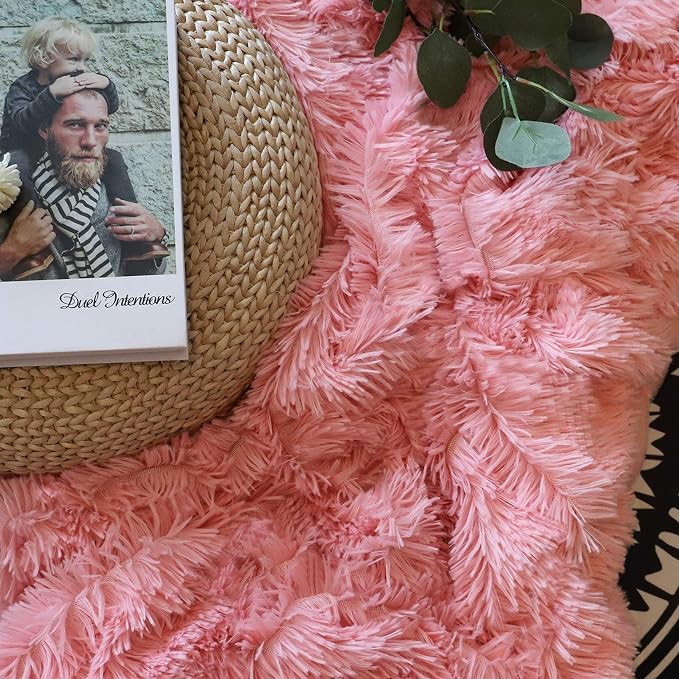 Tuddrom Decorative Extra Soft Faux Fur Blanket Twin Size 70" x 78", Solid - Image 7