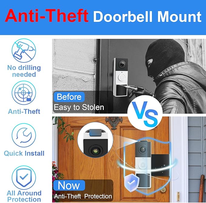 Anti-Theft Doorbell Mount No Drill Compatible - Image 4
