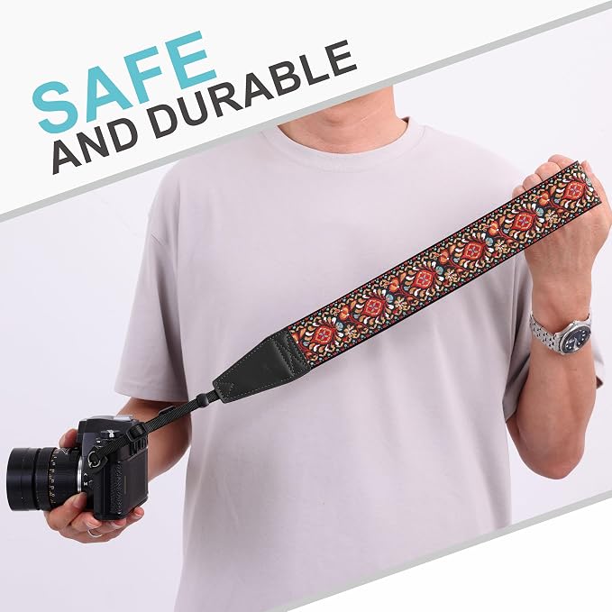 Padwa Lifestyle Red Flower Camera Strap - Image 7