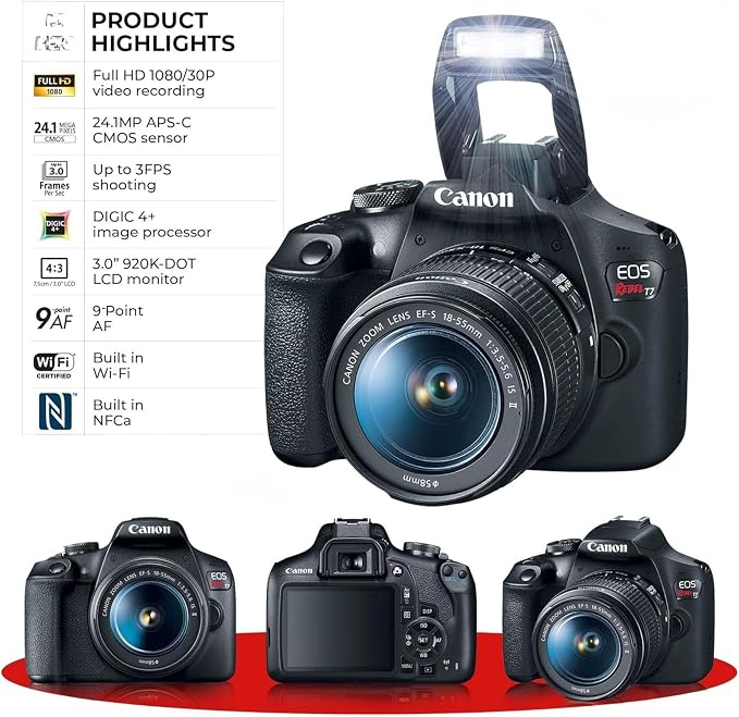 Canon EOS Rebel T7 DSLR Camera - Image 7