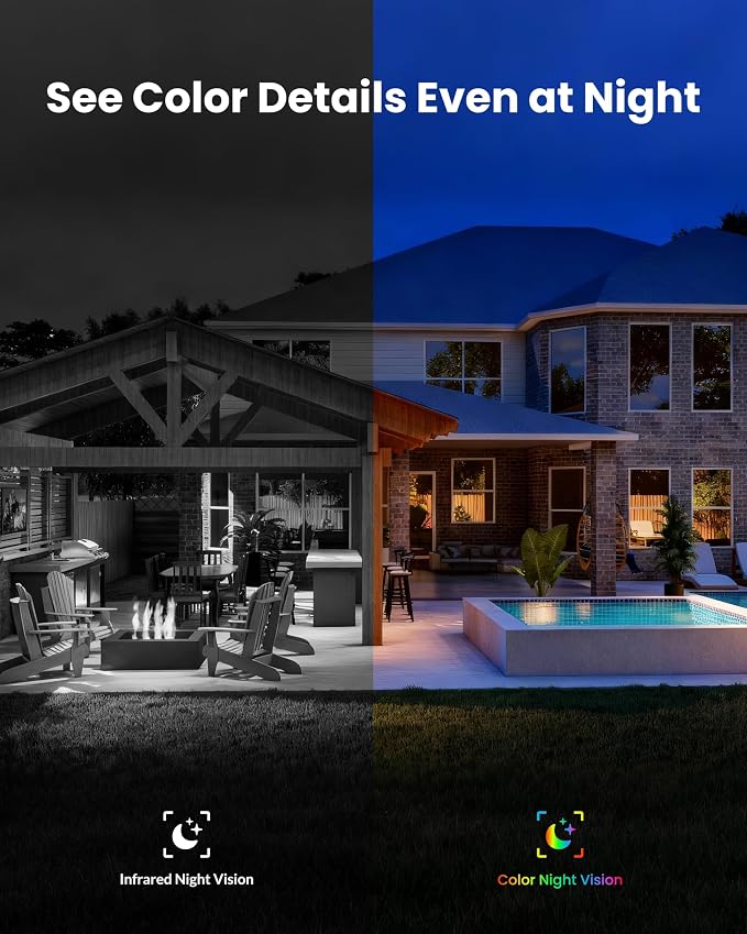 Solar Security Camera Outdoor Wireless, 5MP Color Night Vision, Battery Powered - Image 4