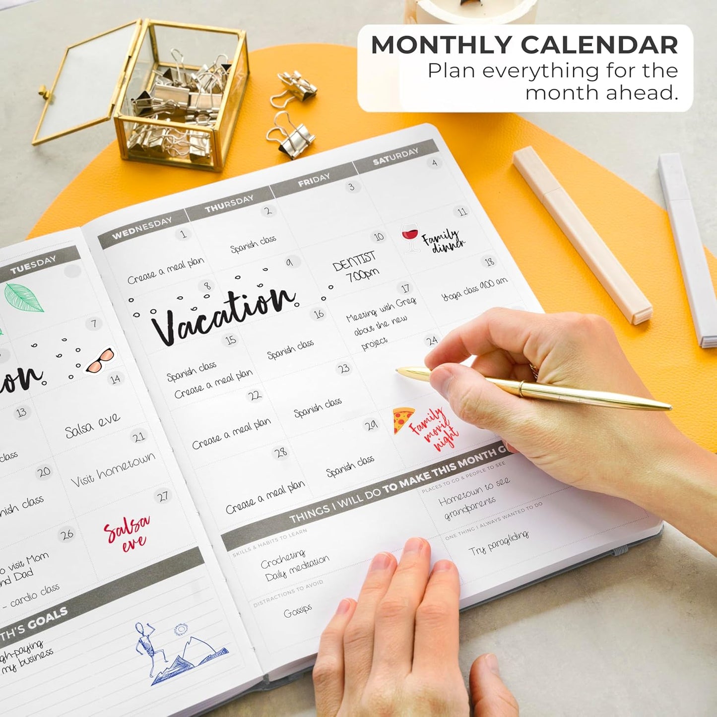 Clever Fox Planner PRO – Weekly & Monthly Life Planner to Increase Productivity, Time Management and Hit Your Goals, 8.5x11″ (Gray)