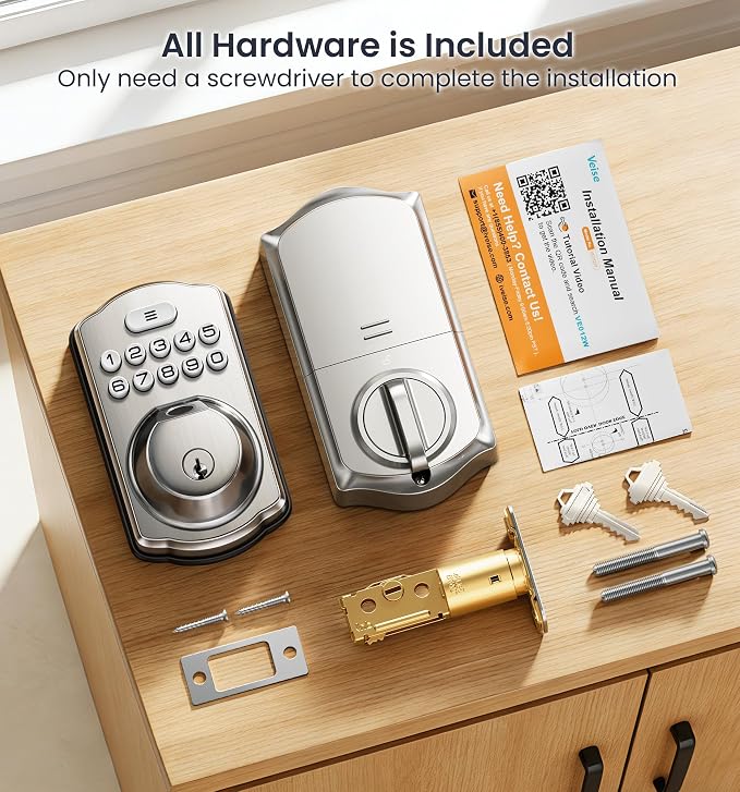 Veise VE012W Built-in WiFi Fingerprint Smart Lock, App Remote Control, - Image 10