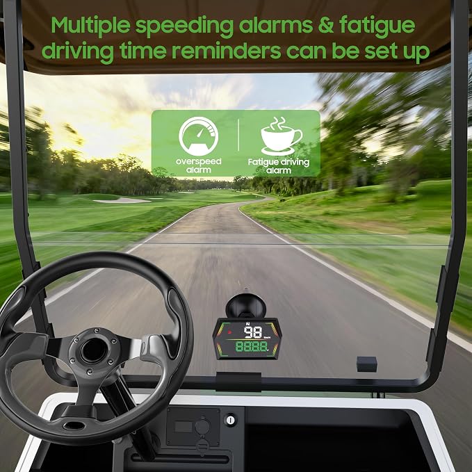 10L0L Golf Cart GPS Speedometer, HUD Digital Display - Image 4