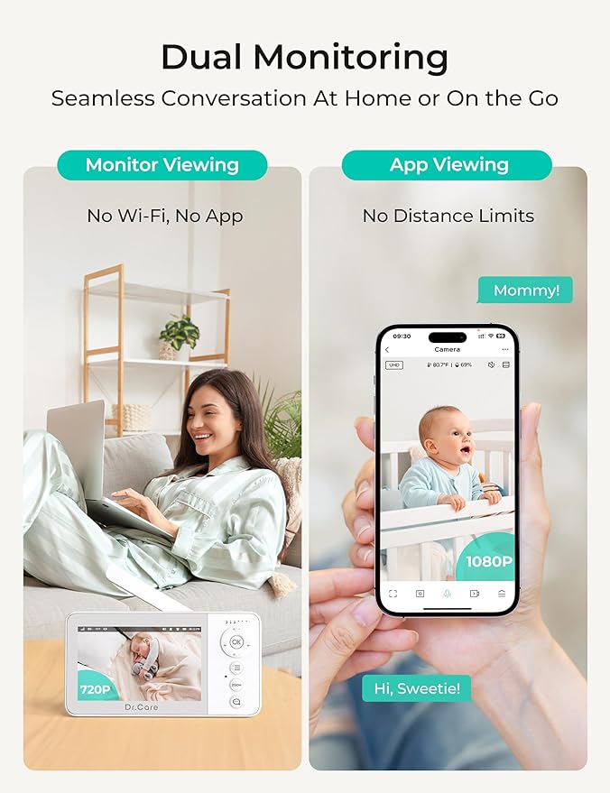 Dr.Care VistaView Lite RB Smart WiFi Baby Monitor - Image 4