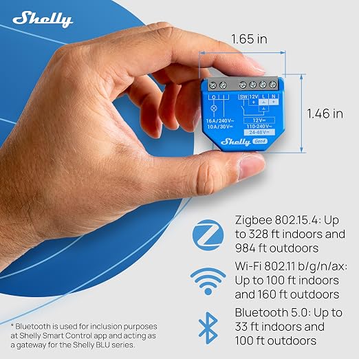 Shelly 1 Gen4 | Wi-Fi, Zigbee & Matter Smart Relay Switch - Image 5
