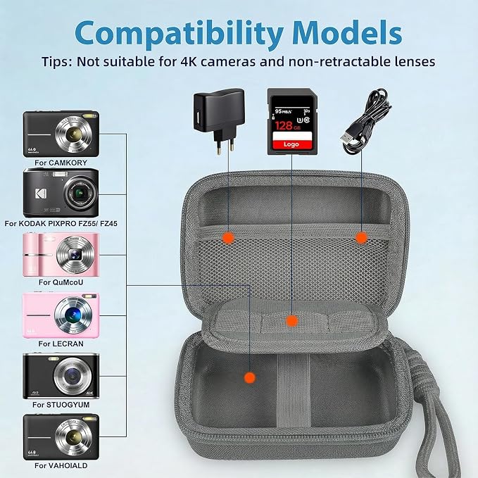 Digital Camera Case for CAMKORY/KODAK PIXPRO FZ45/FZ55/Canon IXUS 285 - Image 3
