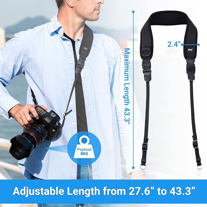 DSLR Camera Neck Strap, Soft Neoprene Shoulder Belt - Image 3