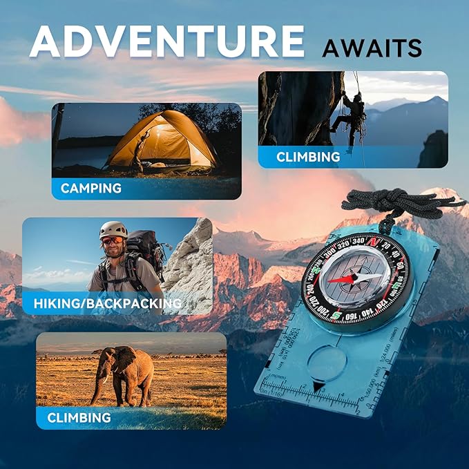 Compass Hiking Survival, Wilderness Survival Compass - Image 5
