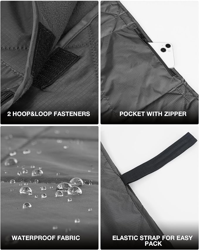 DUKUSEEK Waterproof Stadium Blanket（NO Hood）, Outdoor Blankets Waterproof - Image 7
