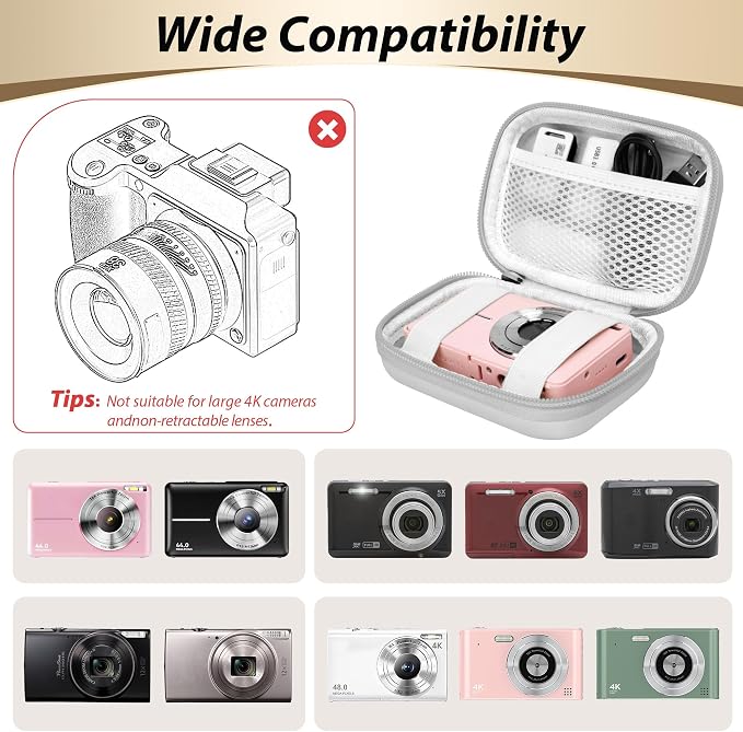 Digital Camera Case for CAMKORY, KODAK PIXPRO FZ45/FZ55, Canon IXUS 285 HS - Image 3