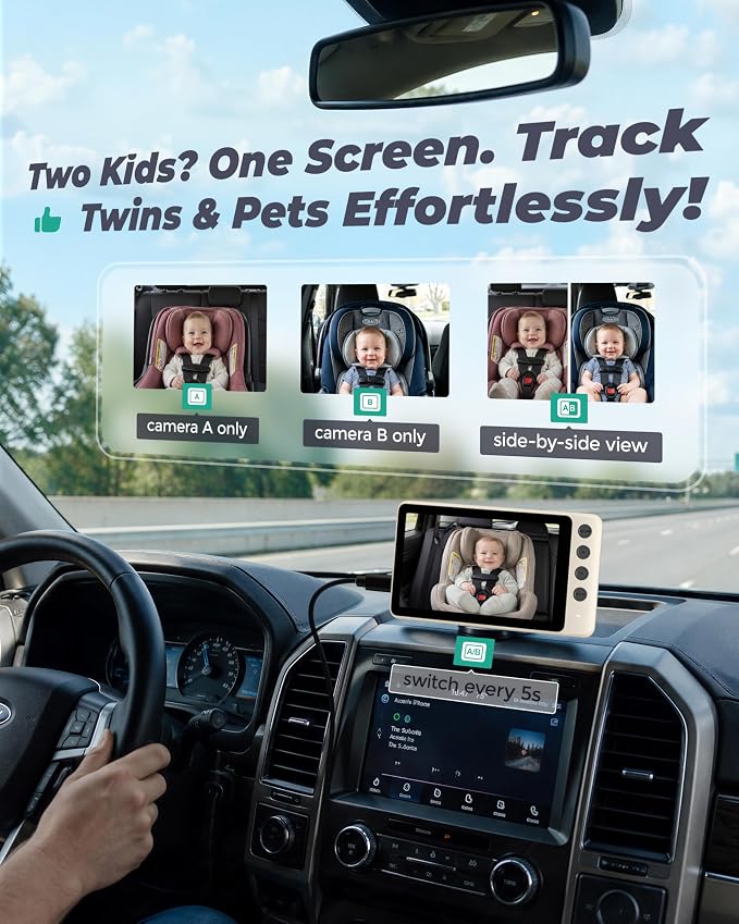 #1 Magnetic Double Car Camera for 2 Baby - Image 4