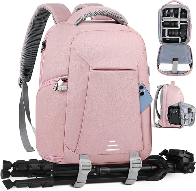 RAINSMORE Camera Backpack for DSLR SLR Mirrorless Cameras by RAINSMORE