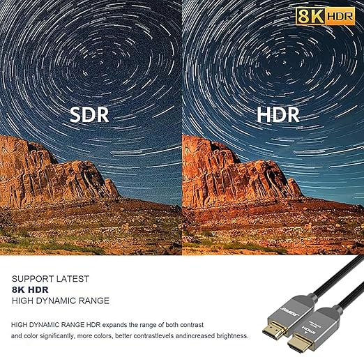 RUIPRO 8K HDMI Ultra High Speed Certified Cable 10 Feet 48Gbps 8K60Hz 4K120Hz - Image 3