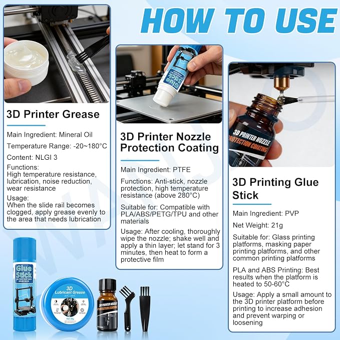 5PCS 10ml 3D Printer Nozzle Cleaning Coating 50g Printer Glue Stick 30g Printer - Image 6