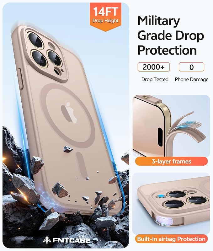 FNTCASE for iPhone 14 Pro Case: Translucent Matte Cases - Image 5