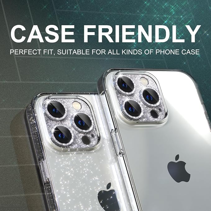 Choiche for iPhone 14 Pro/iPhone 14 Pro Max Camera Lens Protector, Bling Camera - Image 5